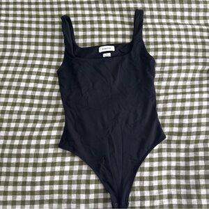 Babaton Black Sleeveless Fitted Bodysuit